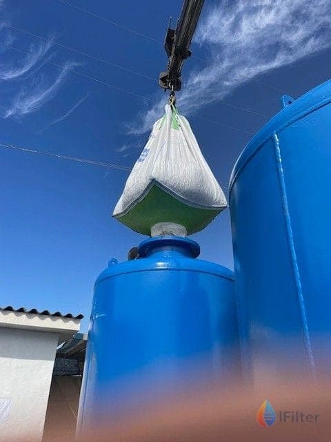 Filtros instalados en la planta de tratamiento del sistema APR